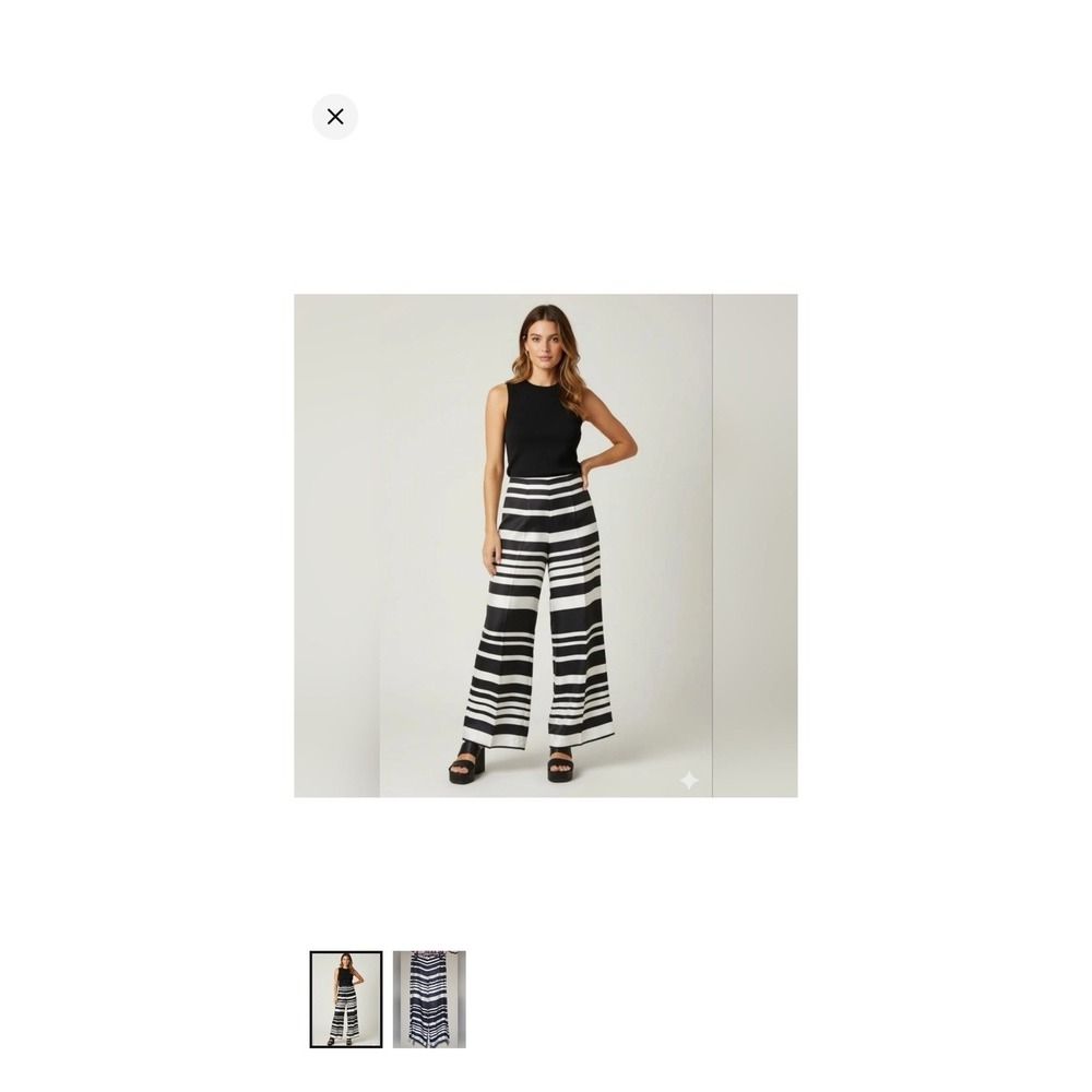 Trina Turk Wide Leg Striped Pants Size 8